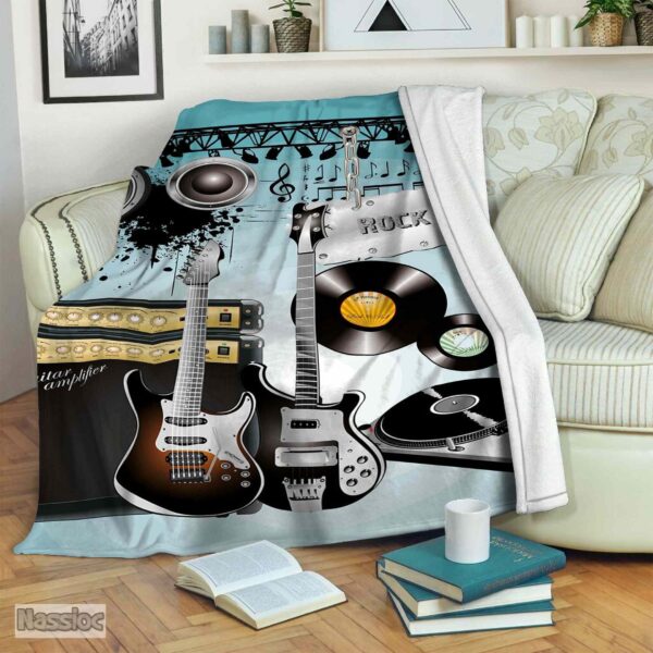 Guitar Fleece Blanket Sherpa Blanket
