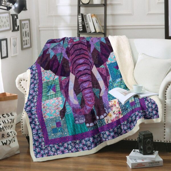 Elephant Fleece Blanket Sherpa Blanket