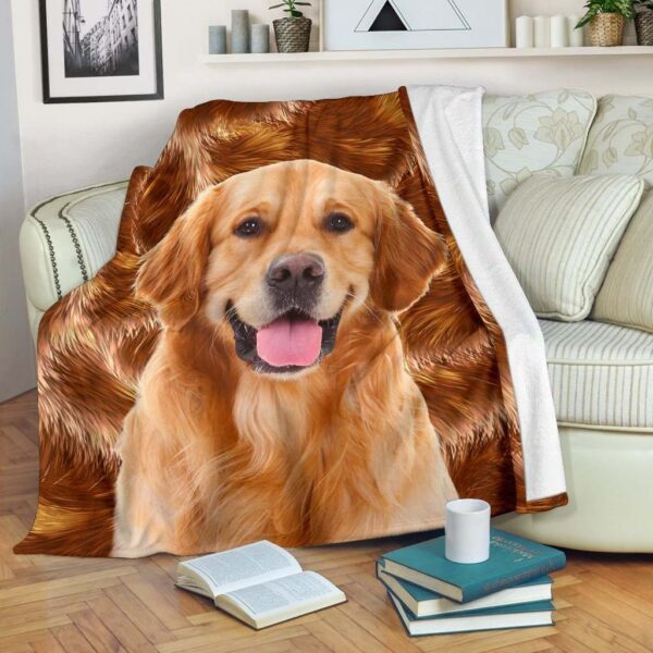 Golden Retriever Fleece Blanket Sherpa Blanket