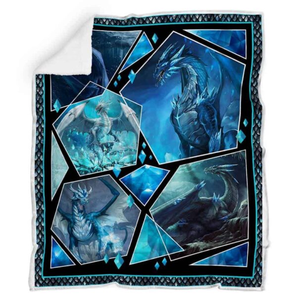 Ice Dragon Fleece Blanket Sherpa Blanket