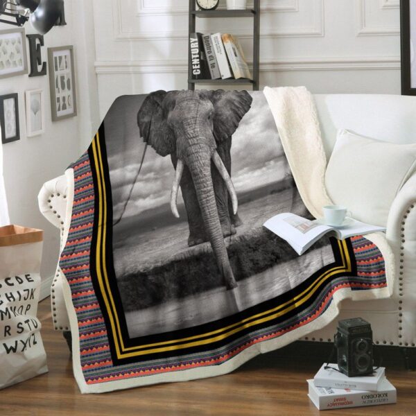 Elephant Fleece Blanket Sherpa Blanket