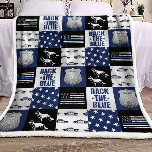 Police Fleece Blanket Sherpa Blanket