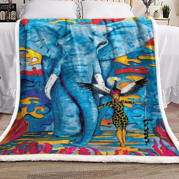 Elephant Fleece Blanket Sherpa Blanket