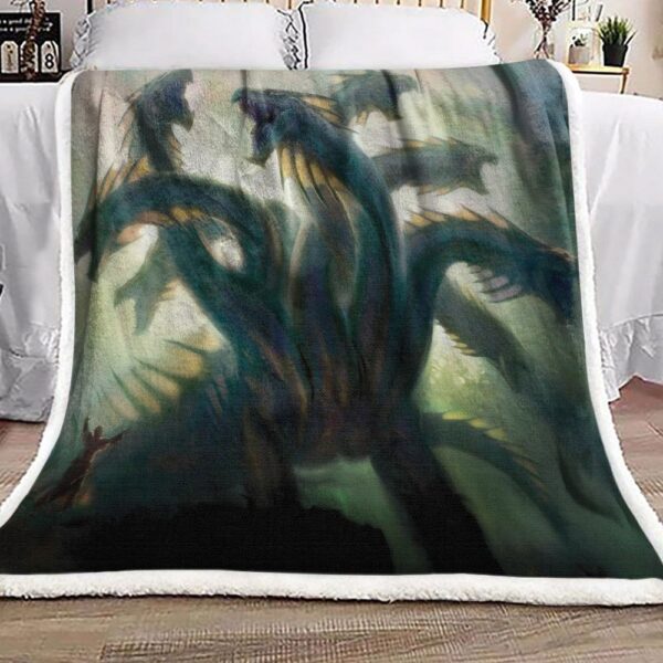 Hydra The Mythological Dragon Fleece Blanket Sherpa Blanket