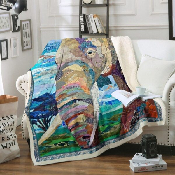 Elephant Fleece Blanket Sherpa Blanket