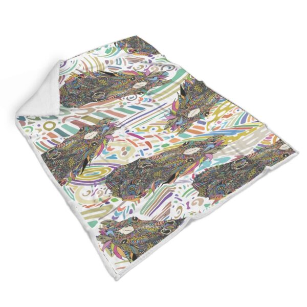 Colorful Horse Fleece Blanket Sherpa Blanket