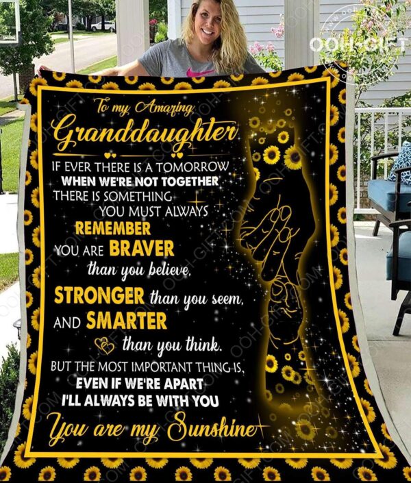 To My Amazing Granddaughter Fleece Blanket Sherpa Blanket