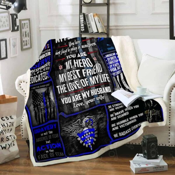 My Policeman My Husband Fleece Blanket Sherpa Blanket
