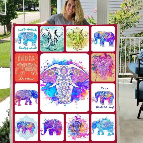 Elephant Fleece Blanket Sherpa Blanket