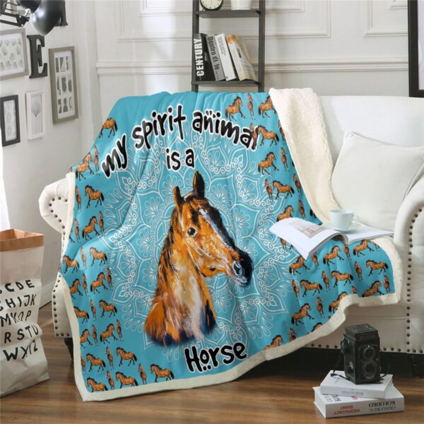 Horse Fleece Blanket Sherpa Blanket