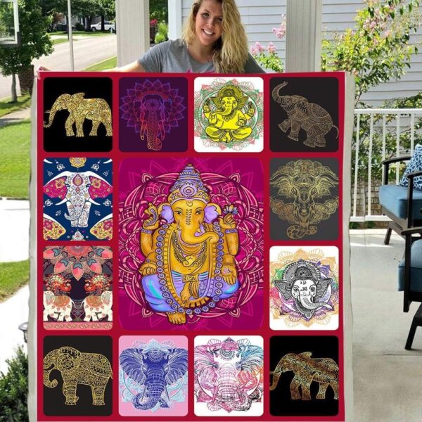 Elephant Fleece Blanket Sherpa Blanket