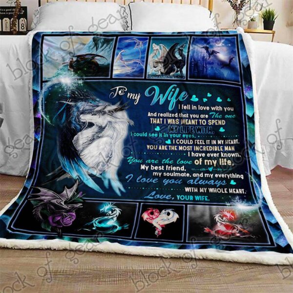 My Wife Dragon Fleece Blanket Sherpa Blanket