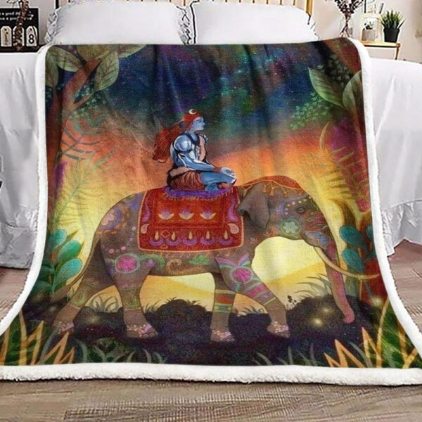 Elephant Fleece Blanket Sherpa Blanket