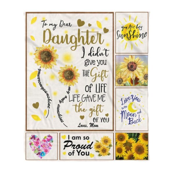 To My Dear Daughter Fleece Blanket Sherpa Blanket
