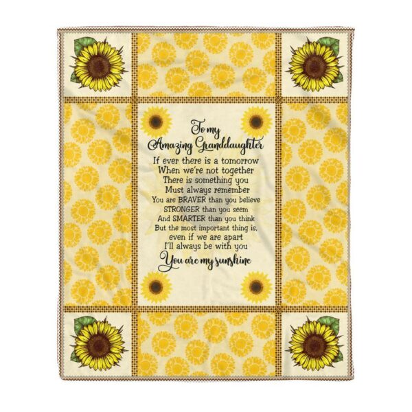 To My Amazing Granddaughter Fleece Blanket Sherpa Blanket