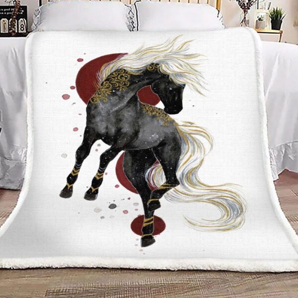 Horse Fleece Blanket Sherpa Blanket