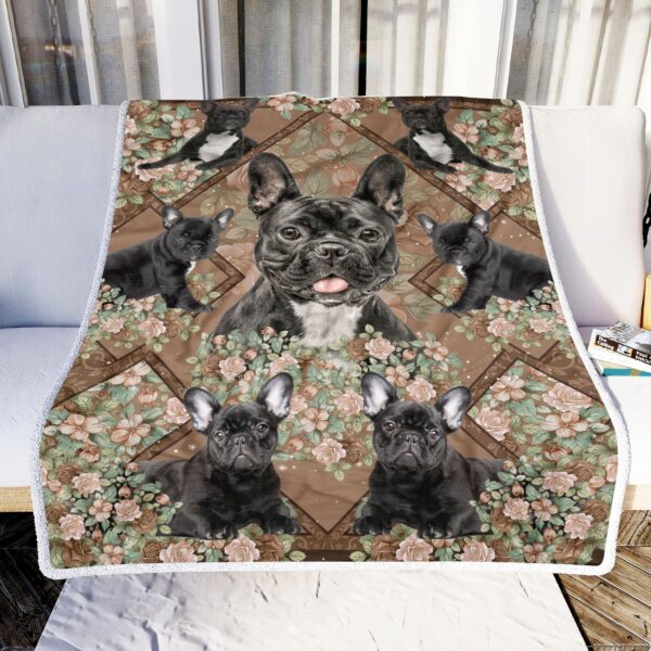 French Bulldog Fleece Blanket Sherpa Blanket
