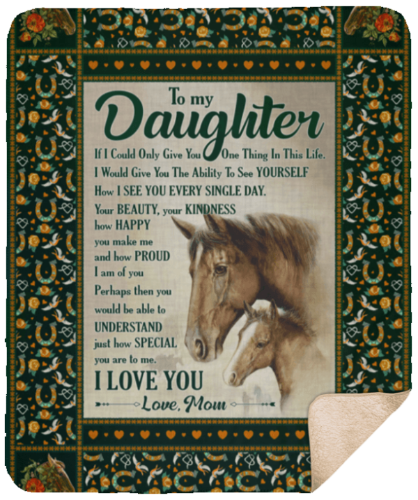 To My Daughter Fleece Blanket Sherpa Blanket