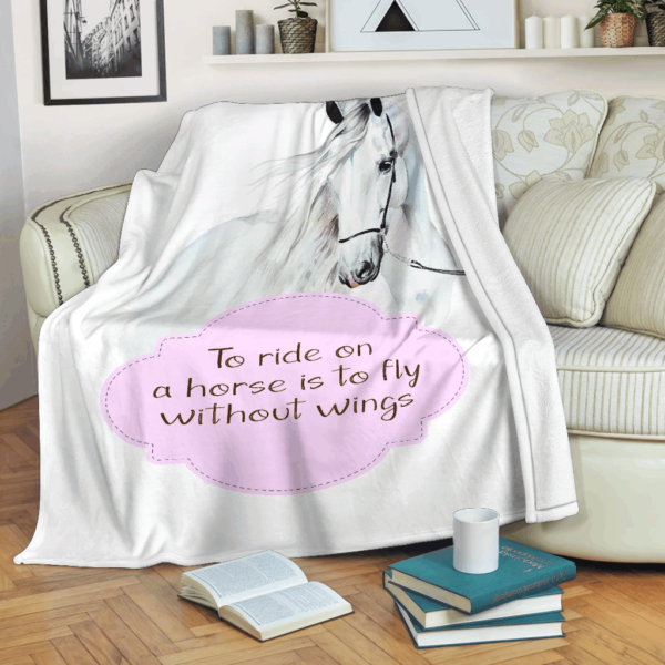 To Ride On A Horse Fleece Blanket Sherpa Blanket