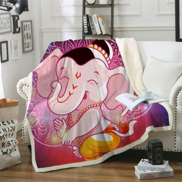 Elephant Fleece Blanket Sherpa Blanket