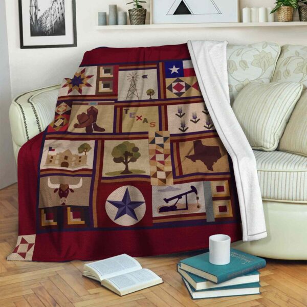 Texas Star Fleece Blanket Sherpa Blanket