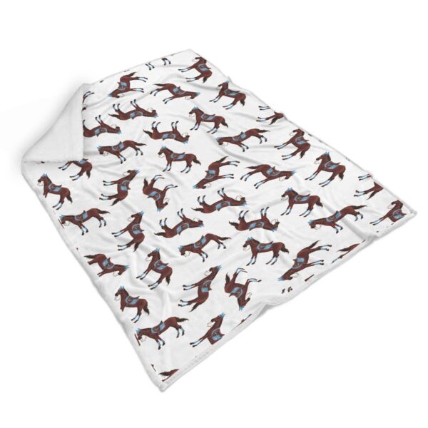 Brown Horse Pattern Fleece Blanket Sherpa Blanket