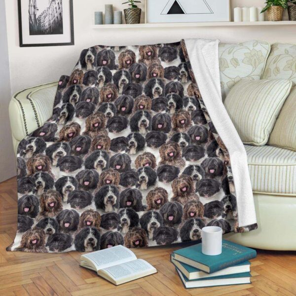Schapendoes Full Face Fleece Blanket Sherpa Blanket