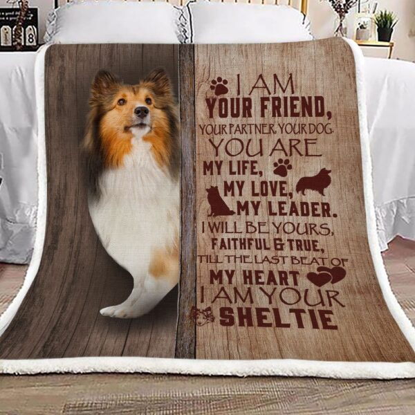 Sheltie Dog Fleece Blanket Sherpa Blanket