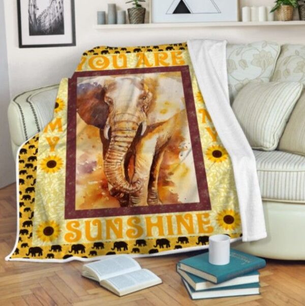 Elephant Fleece Blanket Sherpa Blanket