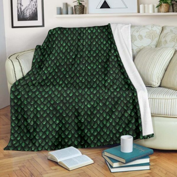 Green Egg Skin Dragon Fleece Blanket Sherpa Blanket