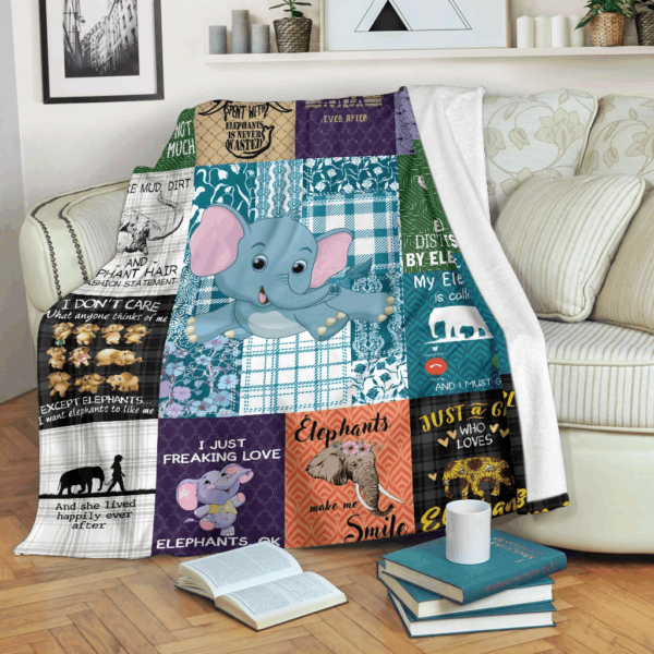 Elephant Fleece Blanket Sherpa Blanket