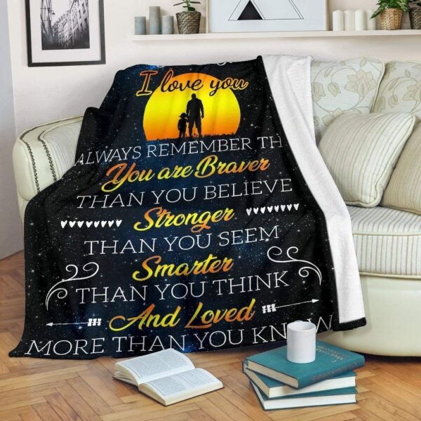To My Daughter I Love You Sun Fleece Blanket Sherpa Blanket