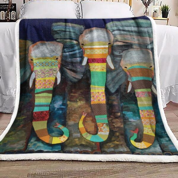 Elephant Fleece Blanket Sherpa Blanket