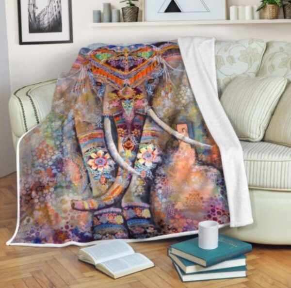 Elephant Fleece Blanket Sherpa Blanket