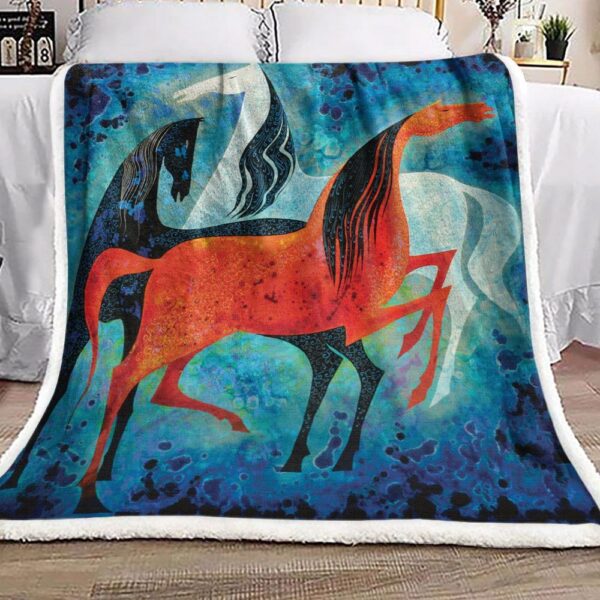 Horse Fleece Blanket Sherpa Blanket