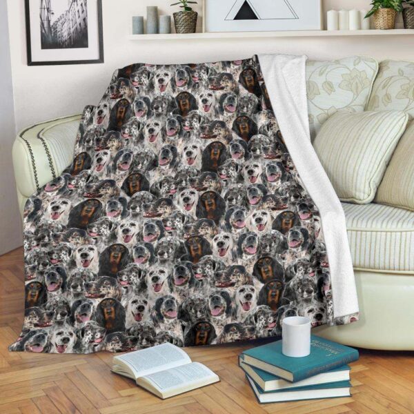 English Setter Full Face Fleece Blanket Sherpa Blanket