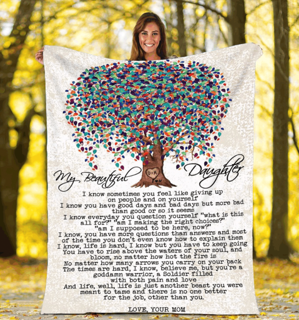 My Beautiful Daughter Fleece Blanket Sherpa Blanket