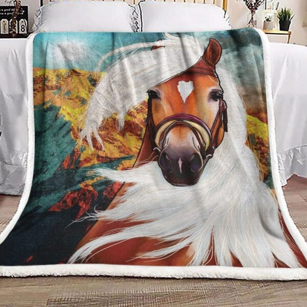 Horse Fleece Blanket Sherpa Blanket