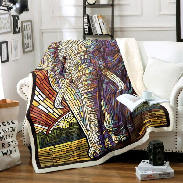 Elephant Fleece Blanket Sherpa Blanket