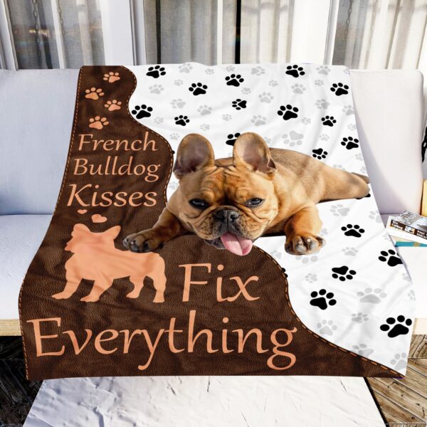 French Bulldog Fix Everthing Fleece Blanket Sherpa Blanket