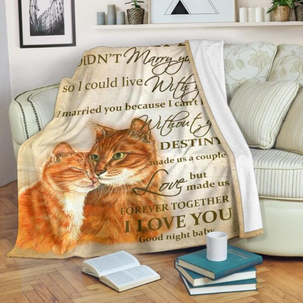 Cat Good Night Fleece Blanket Sherpa Blanket