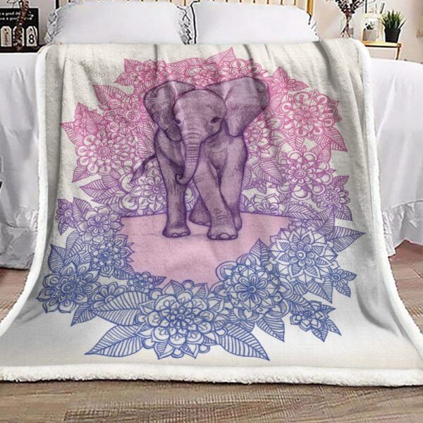 Elephant Fleece Blanket Sherpa Blanket