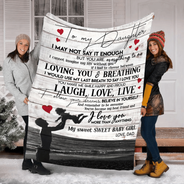 To My Daughter Fleece Blanket Sherpa Blanket