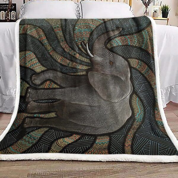 Elephant Zen Fleece Blanket Sherpa Blanket