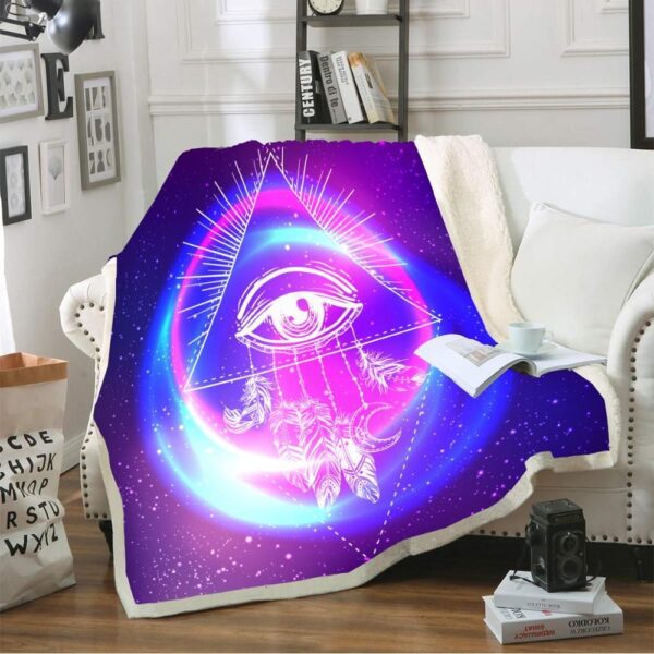Galaxy Coral Dreamcatcher Fleece Blanket Sherpa Blanket
