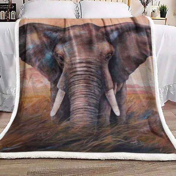 Elephant Fleece Blanket Sherpa Blanket