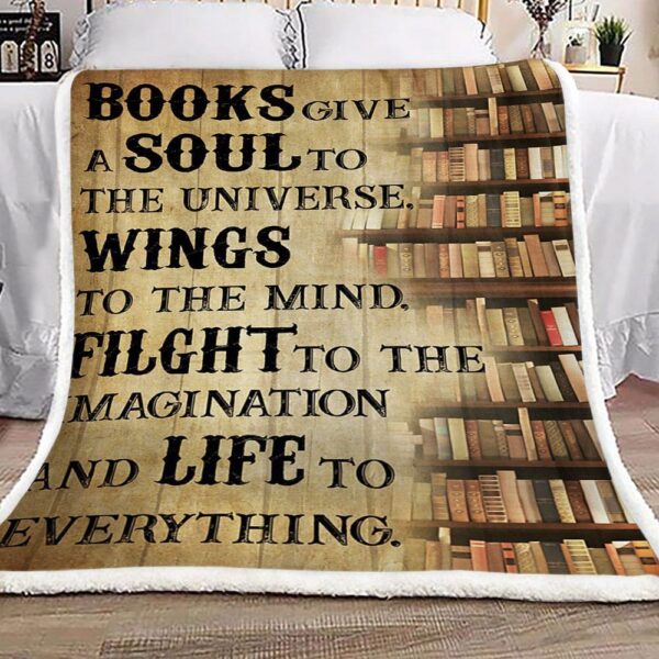 Reading Book Fleece Blanket Sherpa Blanket