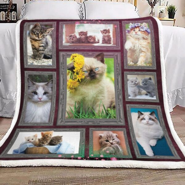 Cat Fleece Blanket Sherpa Blanket