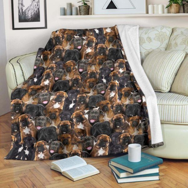 Cane Corso Full Face Fleece Blanket Sherpa Blanket
