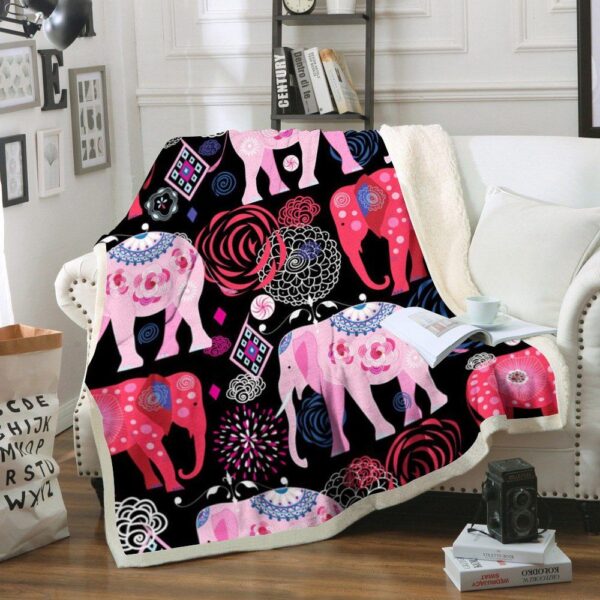 Elephant Fleece Blanket Sherpa Blanket